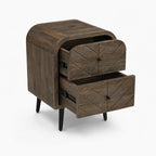 Bimini Mango Wood Bedside Table | Walnut