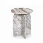 Clark Marble Side Table | White