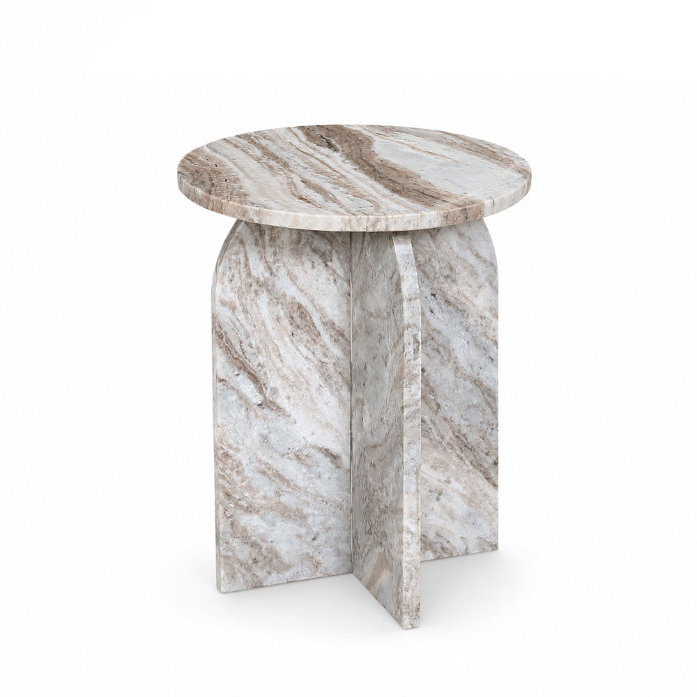 Clark Marble Side Table | White