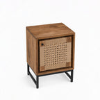 Roxana Mango Wood Side Table | Brown | Jute Side Table