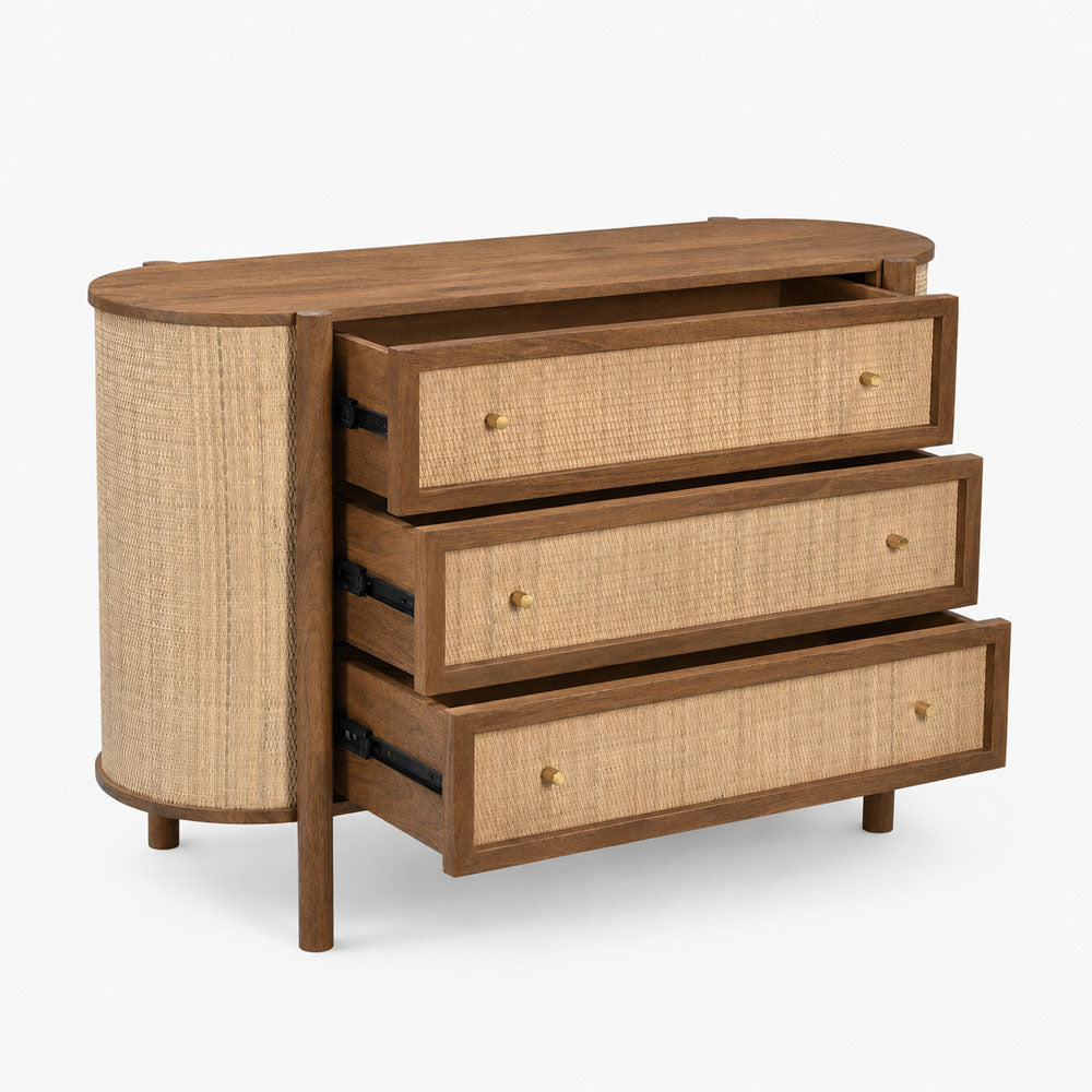 Bowen Mango Wood Drawer Chest | Brown