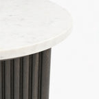 Colette Marble Side Table | Walnut