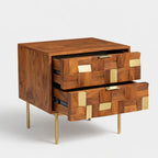 River Mango Wood Bedside Table | Honey