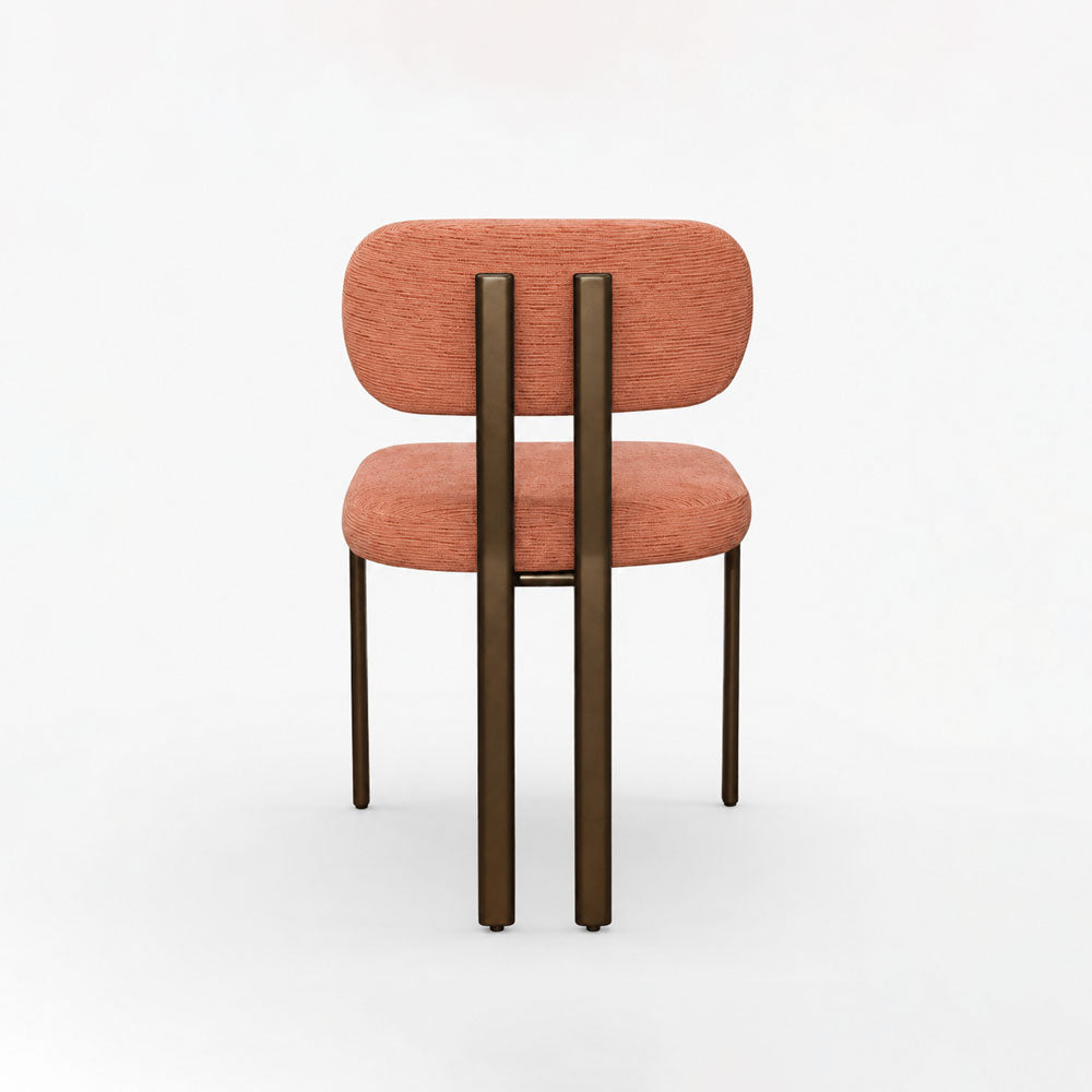 Oria Polyester Dining Chair | Orange
