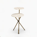 Gale Marble Side Table | Cream