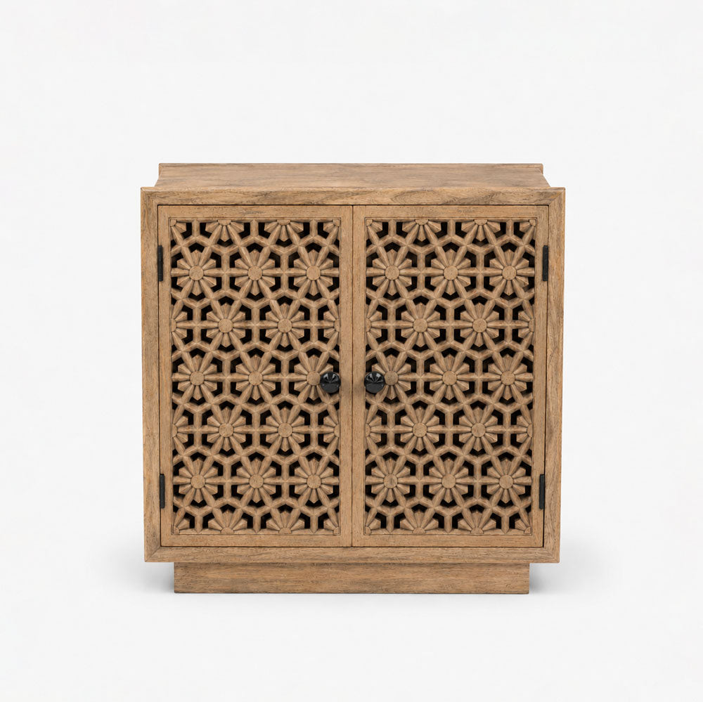 Nyla Mango Wood Cabinet | Natural