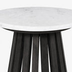 Flavia Marble Side Table | Walnut
