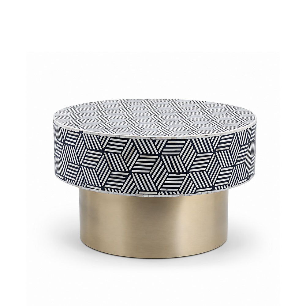 Amari Bone Inlay Coffee Table | Black