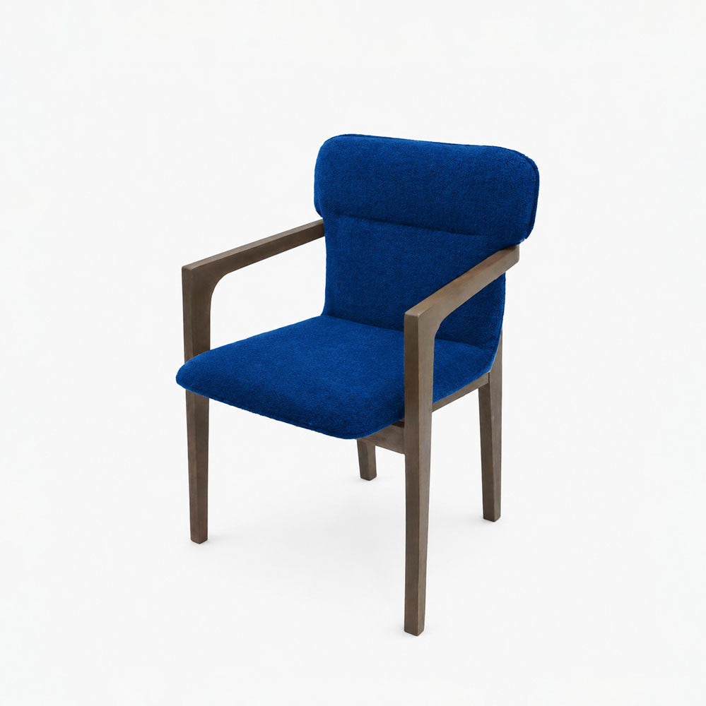 Cedar Acacia Wood Dining Chair | Blue