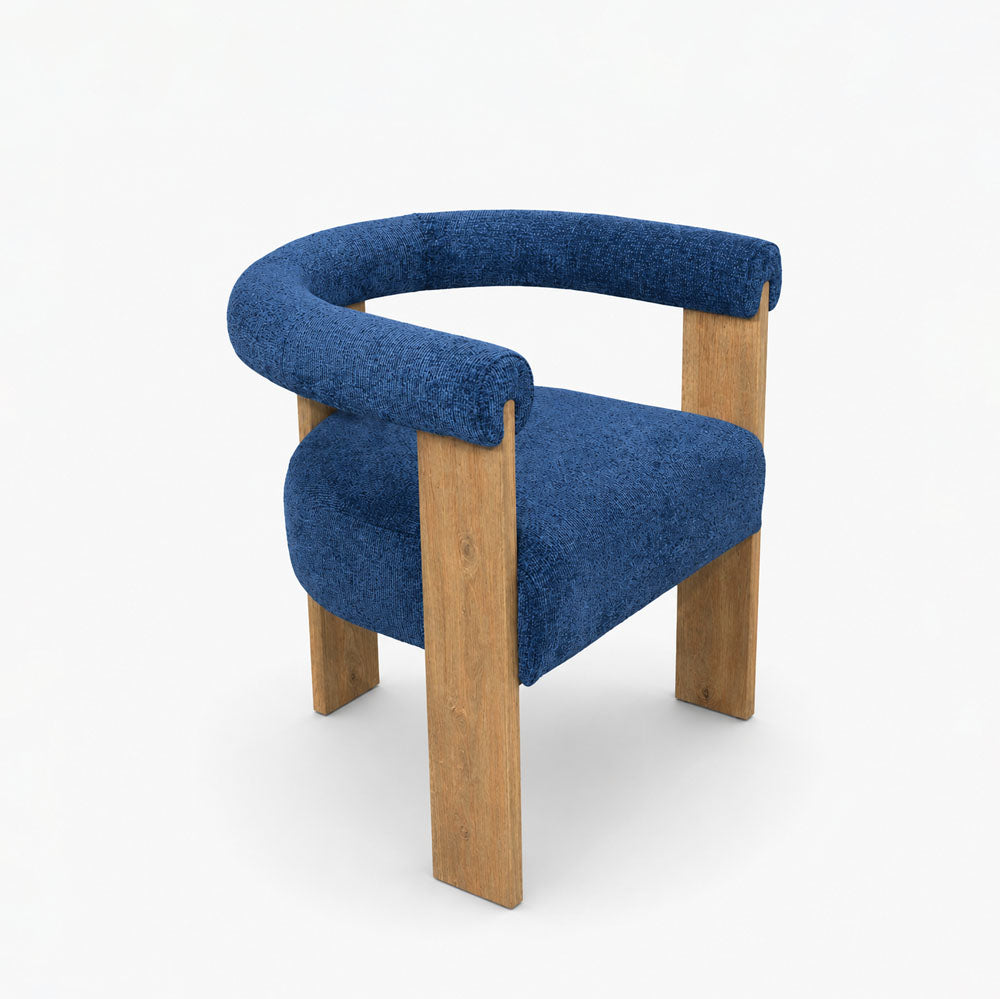 Harper Polyester Dining Chair | Blue