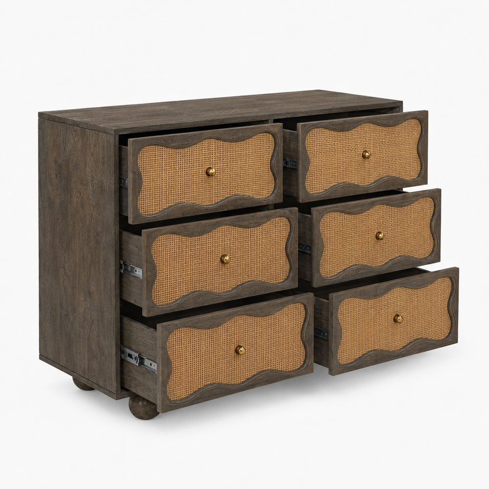 Paxton Mango Wood Drawer Chest | Walnut