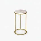 Rosara Agate Side Table | White