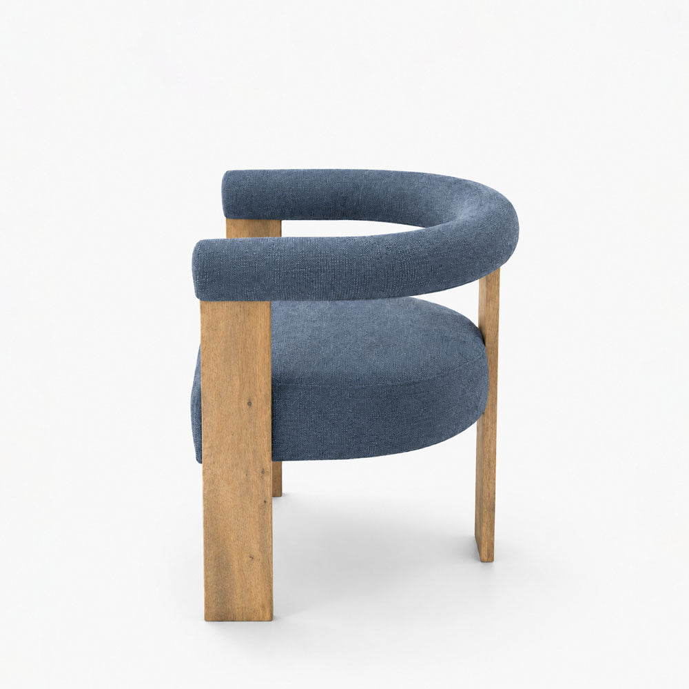 Harper Polyester Dining Chair | Blue