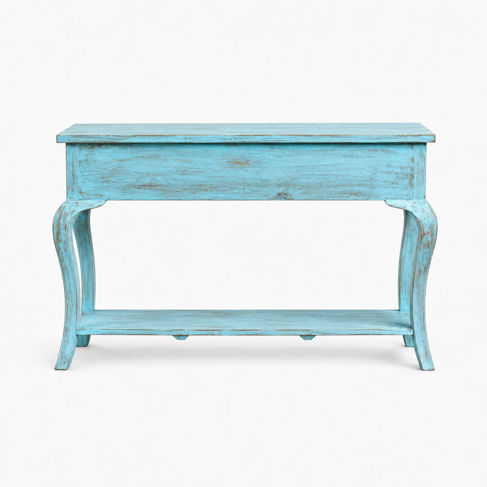 Timber Mango Wood Console Table | Blue Wash