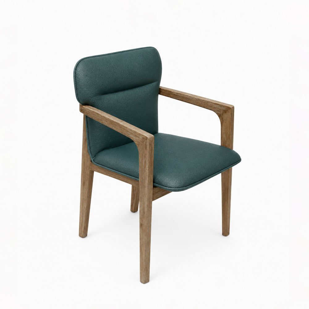 Cedar Acacia Wood Dining Chair | Teal