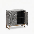 Onyx Bone Inlay Cabinet | Black