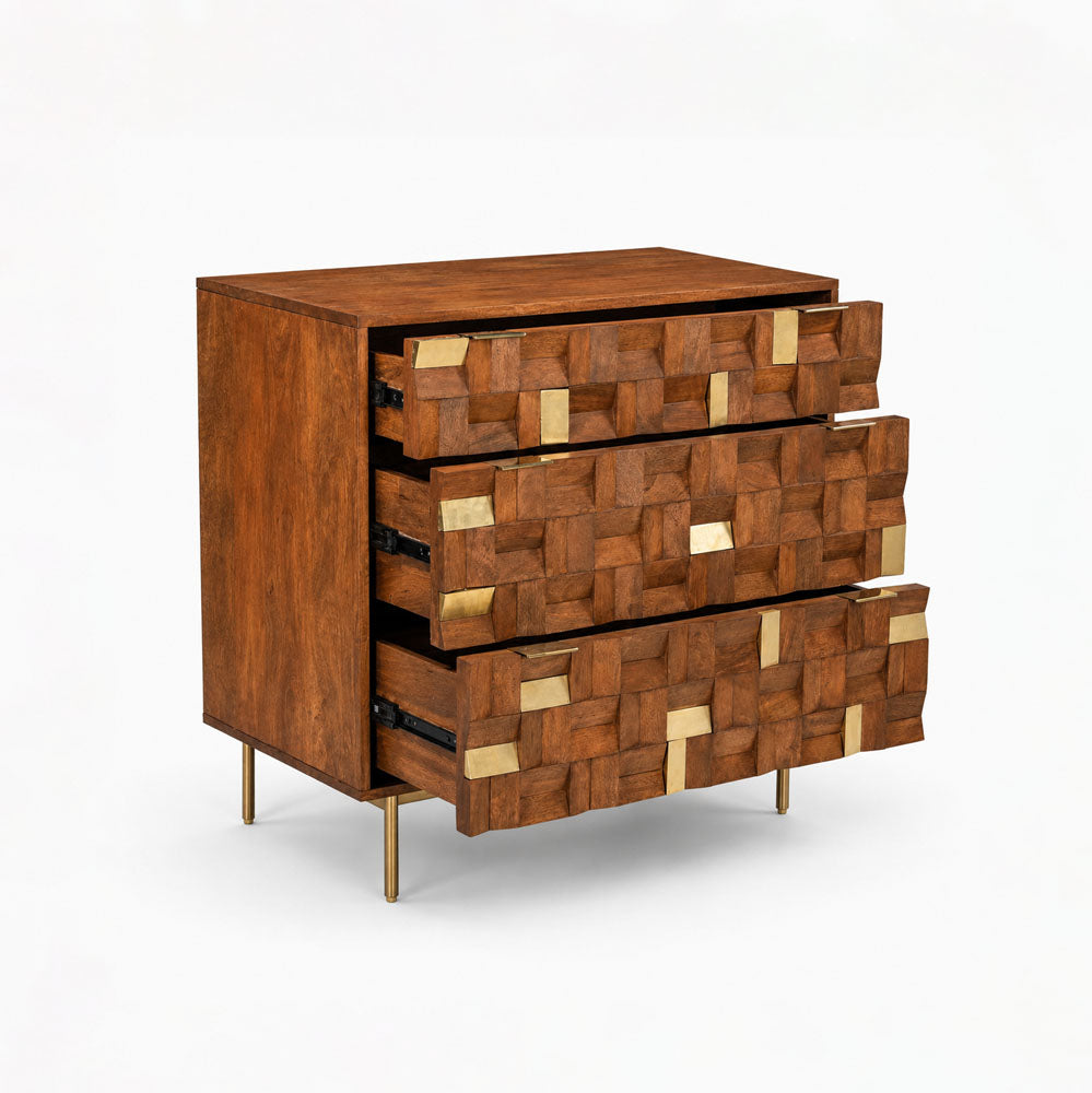River Mango Wood Drawer Chest | Honey