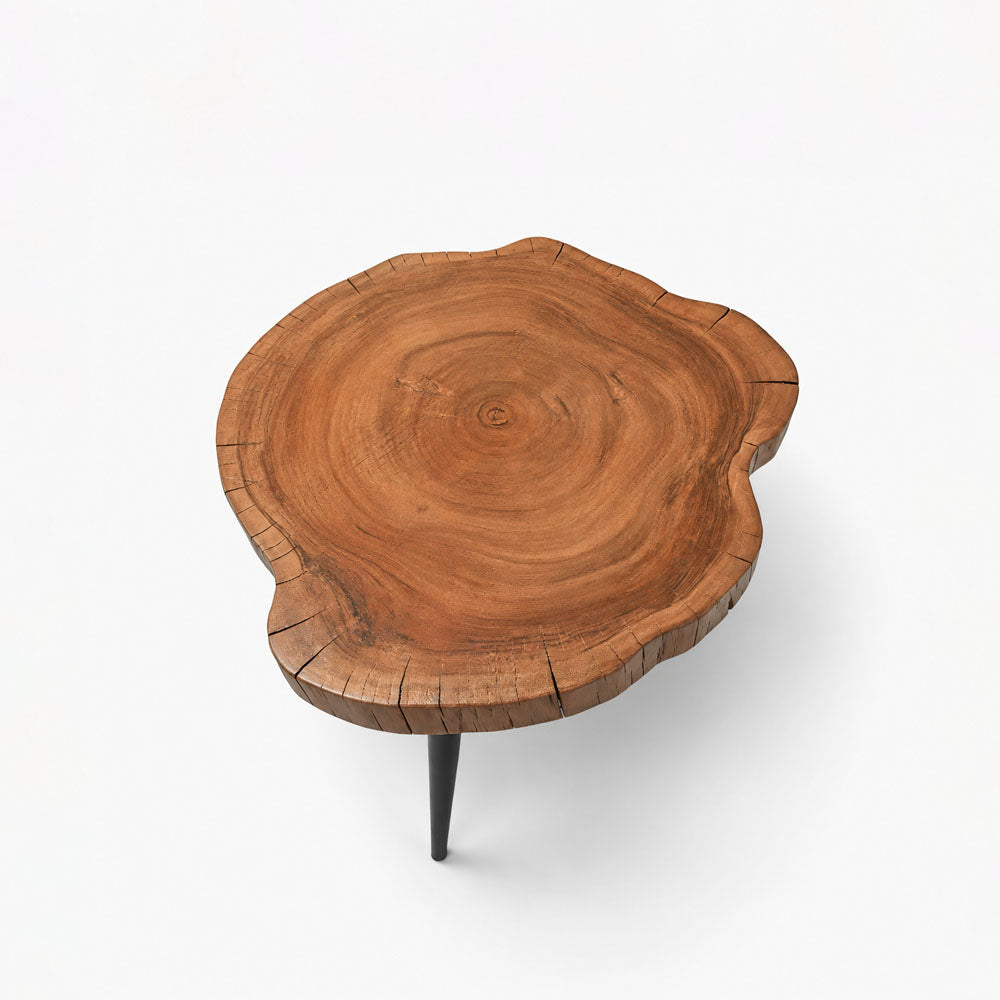 Mason Acacia Wood Side Table | Large | Dark Wood