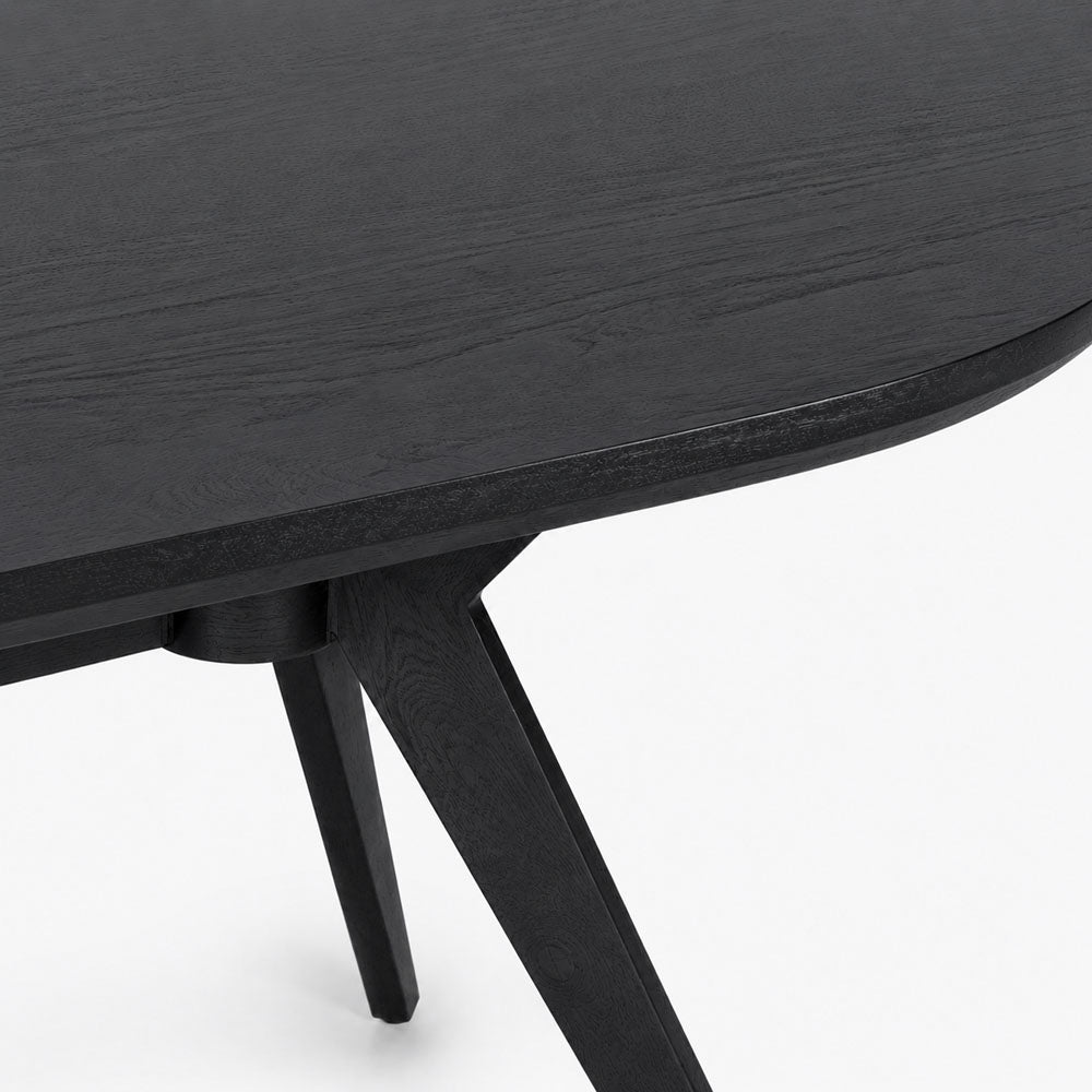 Clara Mango Wood Dining Table | Black