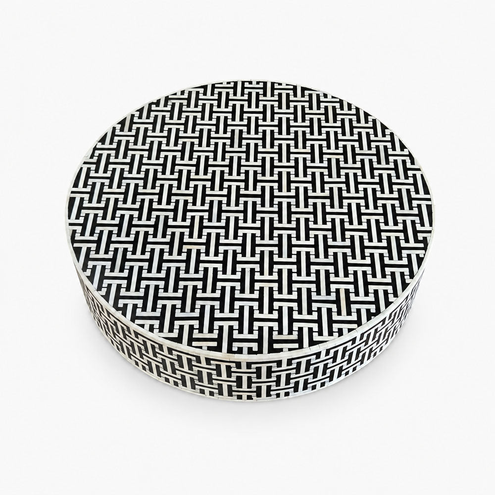 Serena Bone Inlay Coffee Table | Black