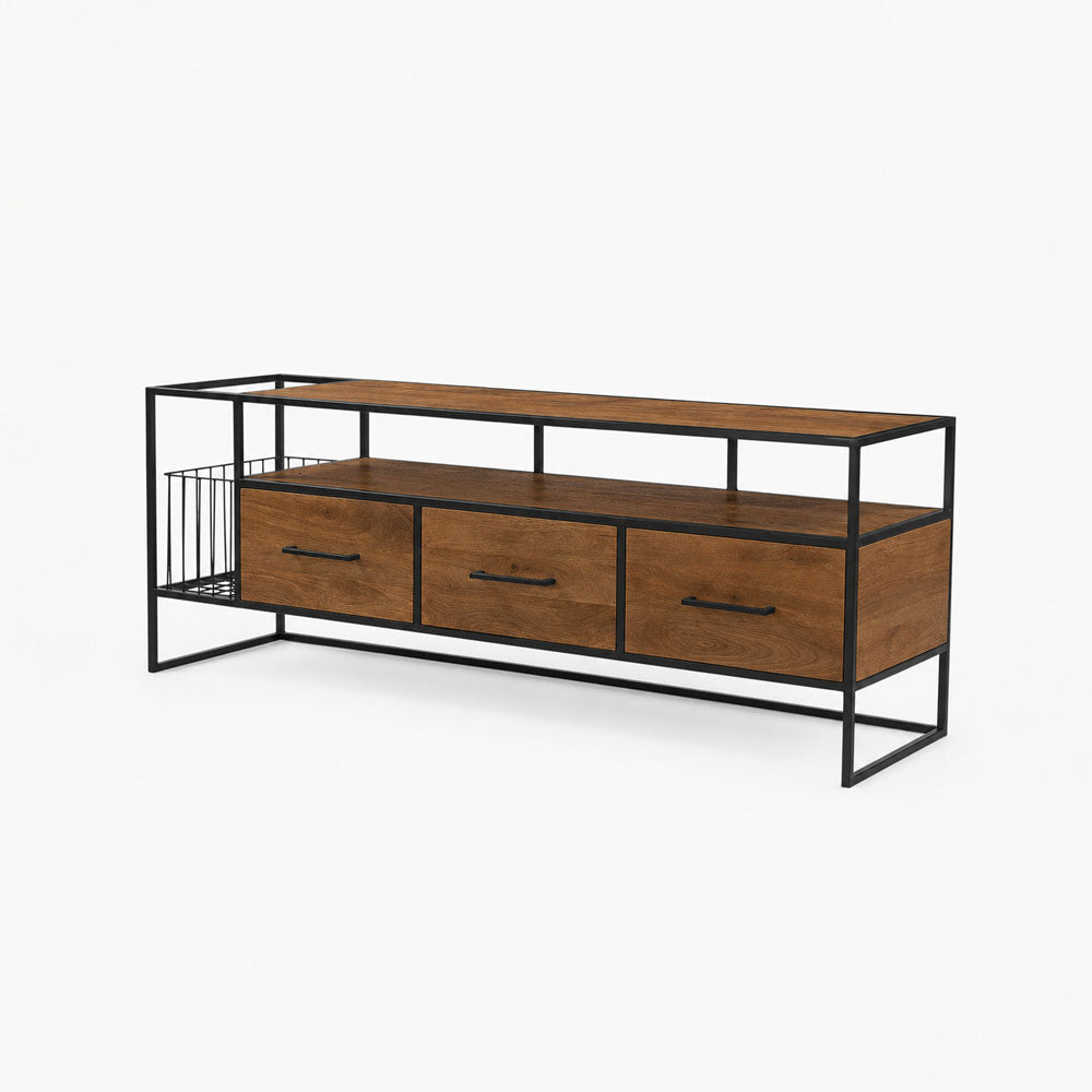 Martina Mango Wood Media Unit | Honey