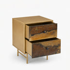Stella Iron Bedside Table | Rust