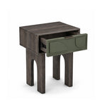 Moss Mango Wood Bedside Table | Walnut