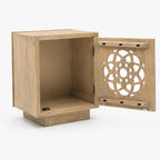 Serenity Mango Wood Bedside Table | Natural