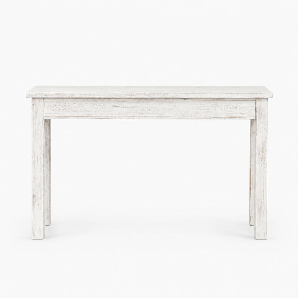 Elina Mango Wood Console Table | White