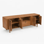 Aviso Mango Wood Media Unit | Honey