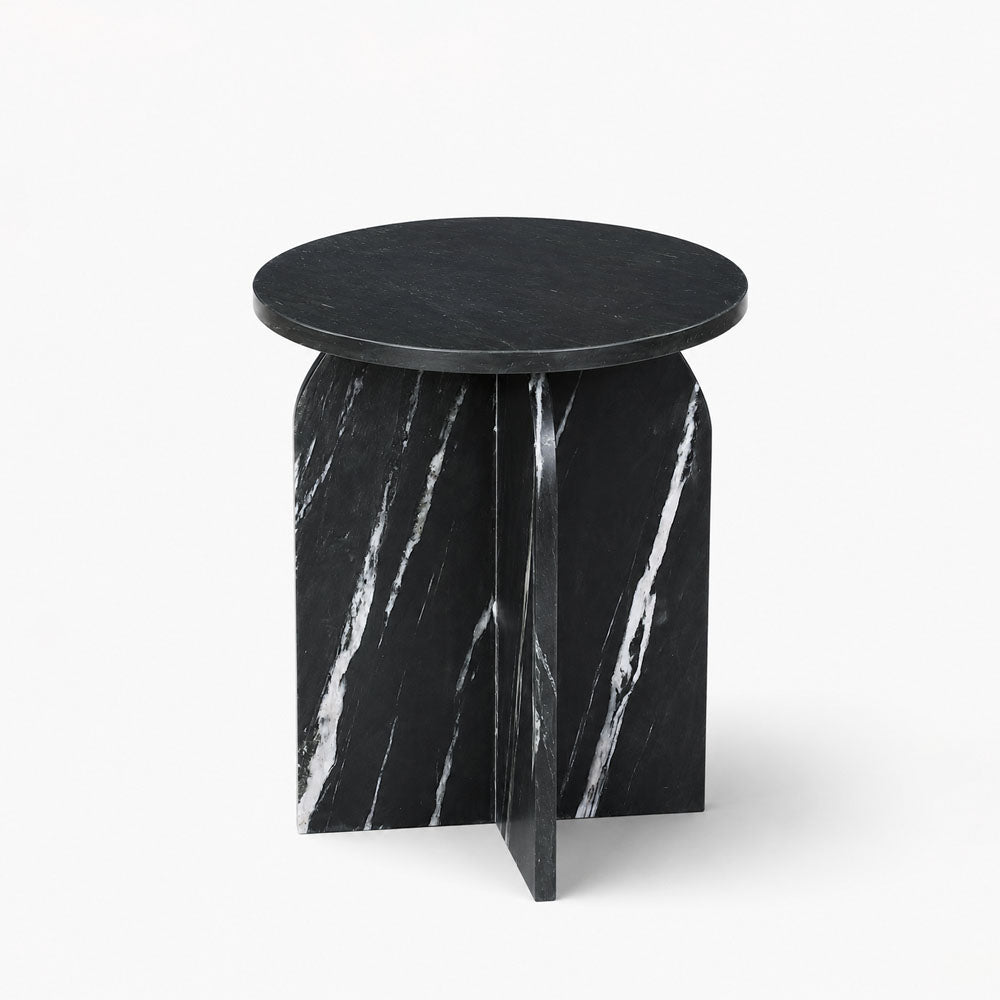 Clark Marble Side Table | Marine Black