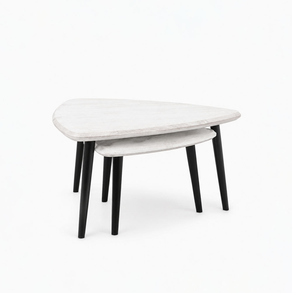 Milan Mango Wood Coffee Table | White