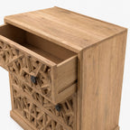 Nyla Mango Wood Drawer Chest | Natural