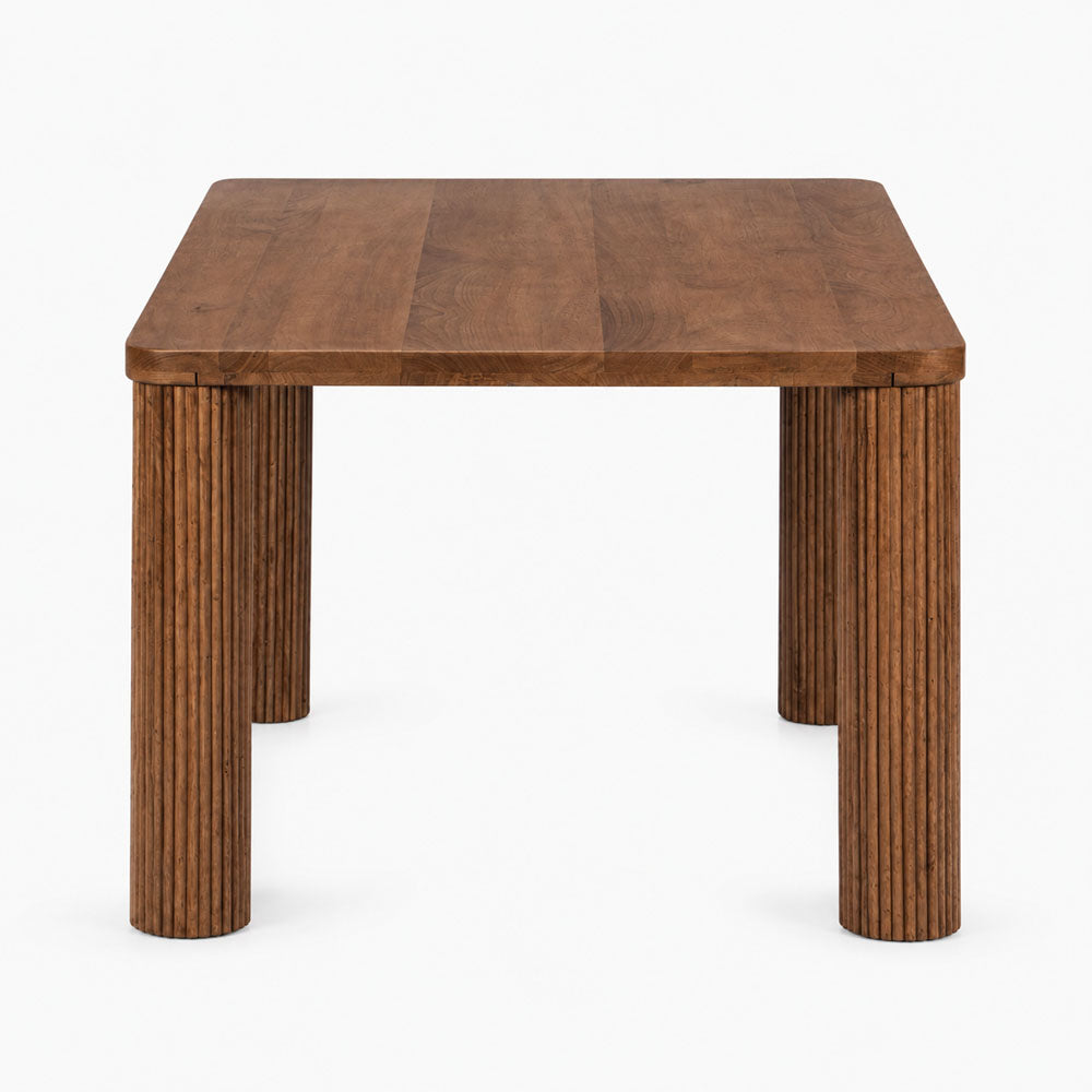 Silver Mango Wood Dining Table | Brown