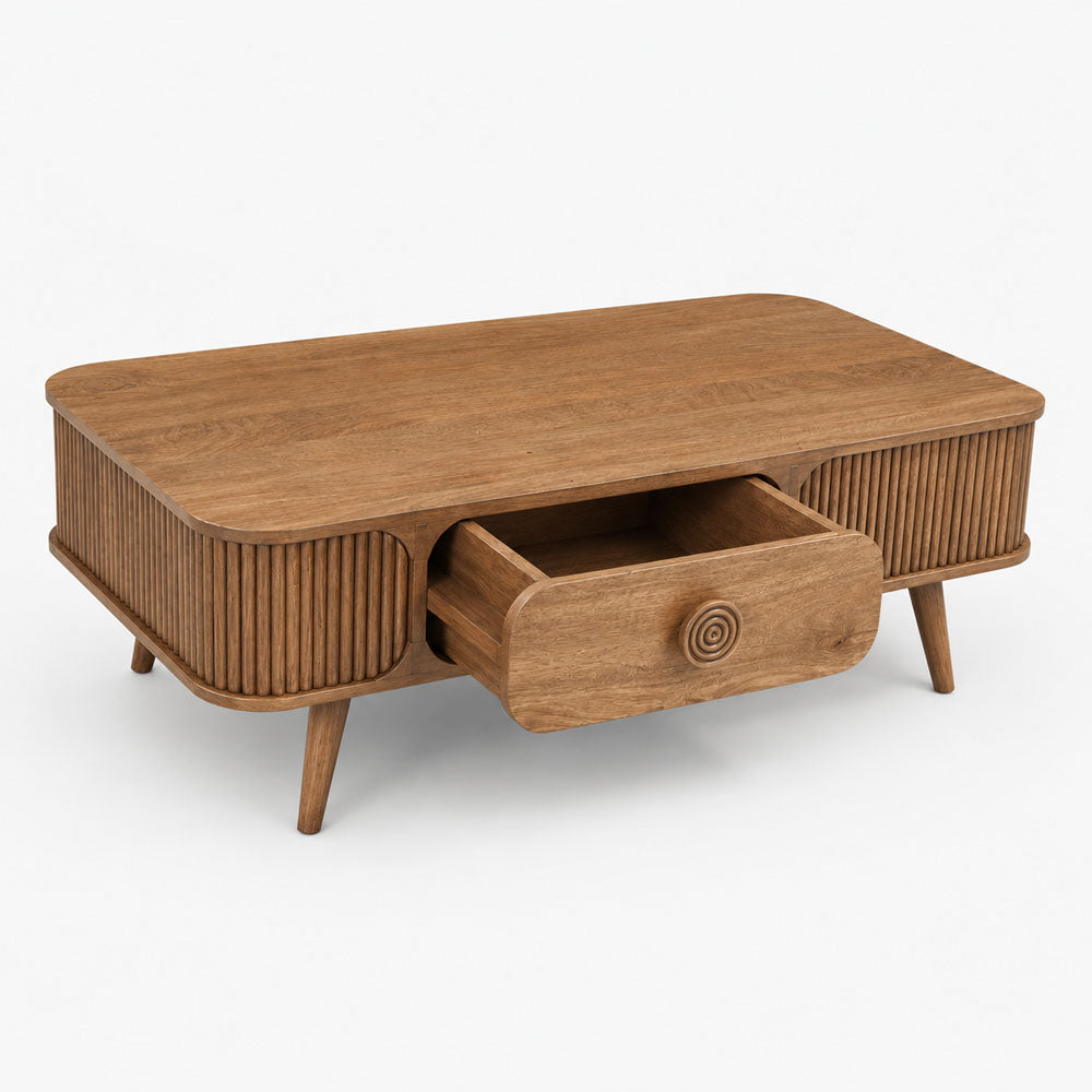 Sisal Mango Wood Coffee Table | Honey