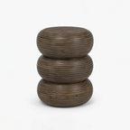 Lyra Acacia Wood Side Table | Shaped Wooden | Walnut