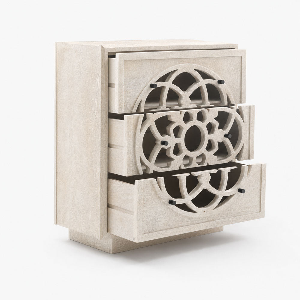 Serenity Mango Wood Drawer Chest | White