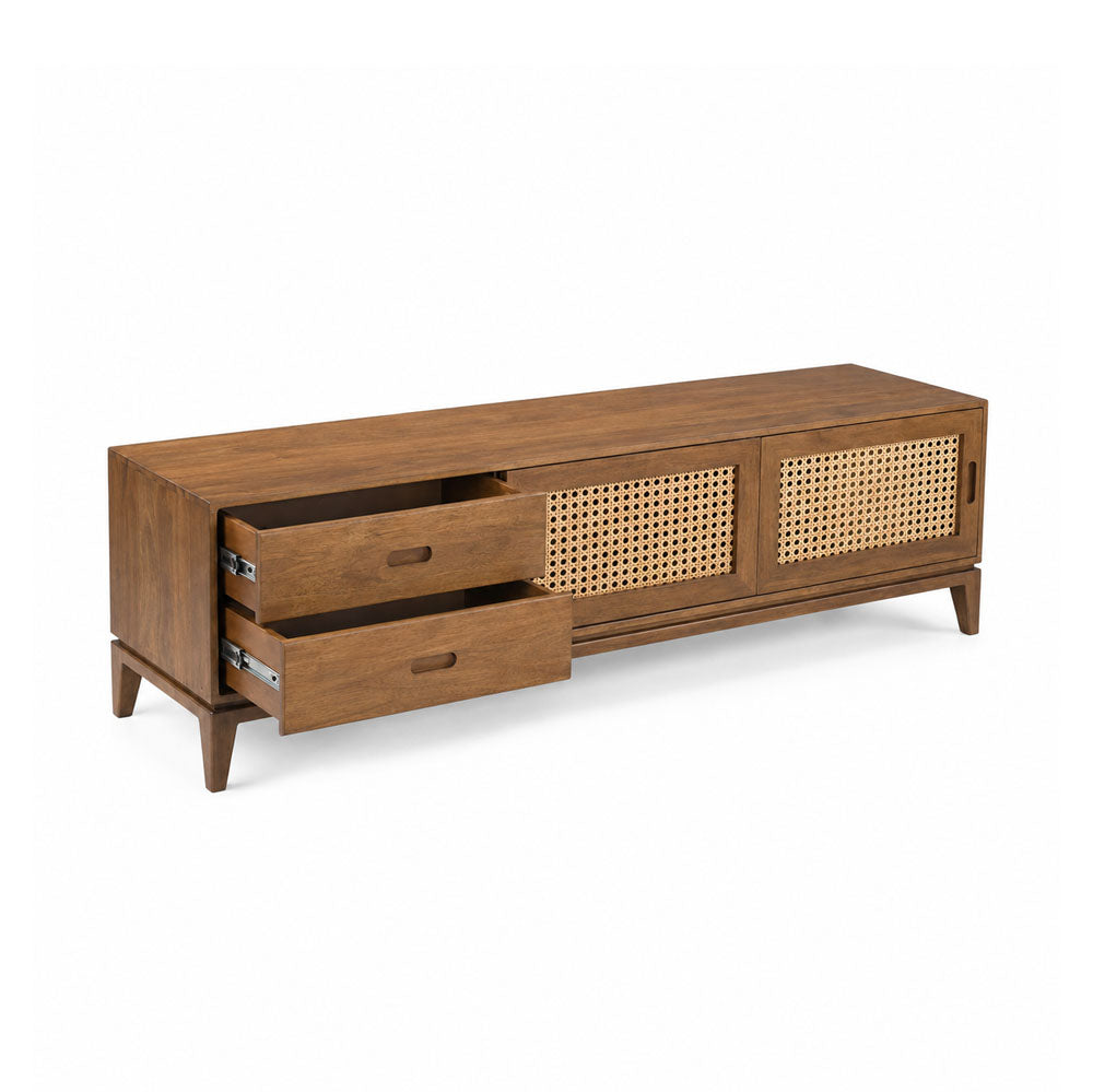 Andrew Mango Wood Media Unit | Brown