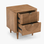 Aviso Mango Wood Bedside Table | Honey