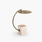 Ansel Marble Side Table | Cream | Iron Side Table