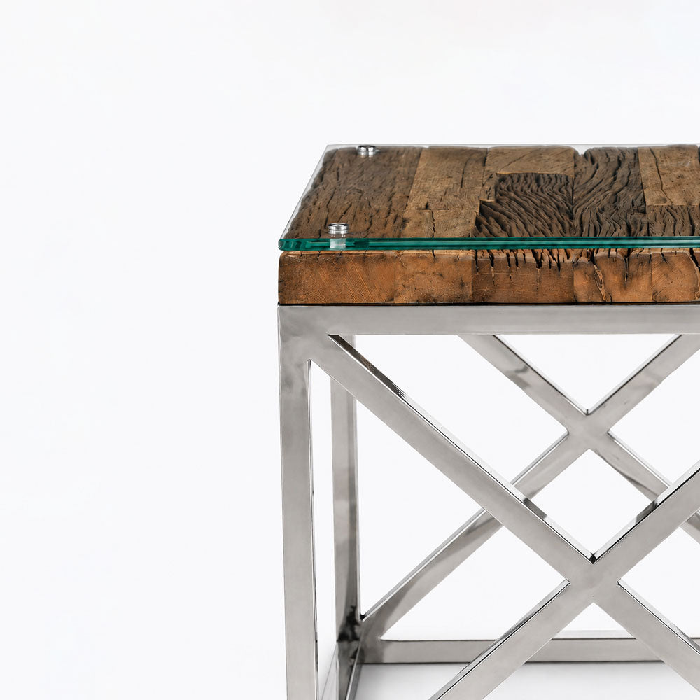 Rumi Reclaimed Wood Side Table | Natural