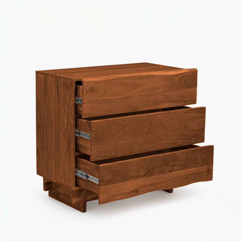 Cedar Acacia Wood Drawer Chest | Honey
