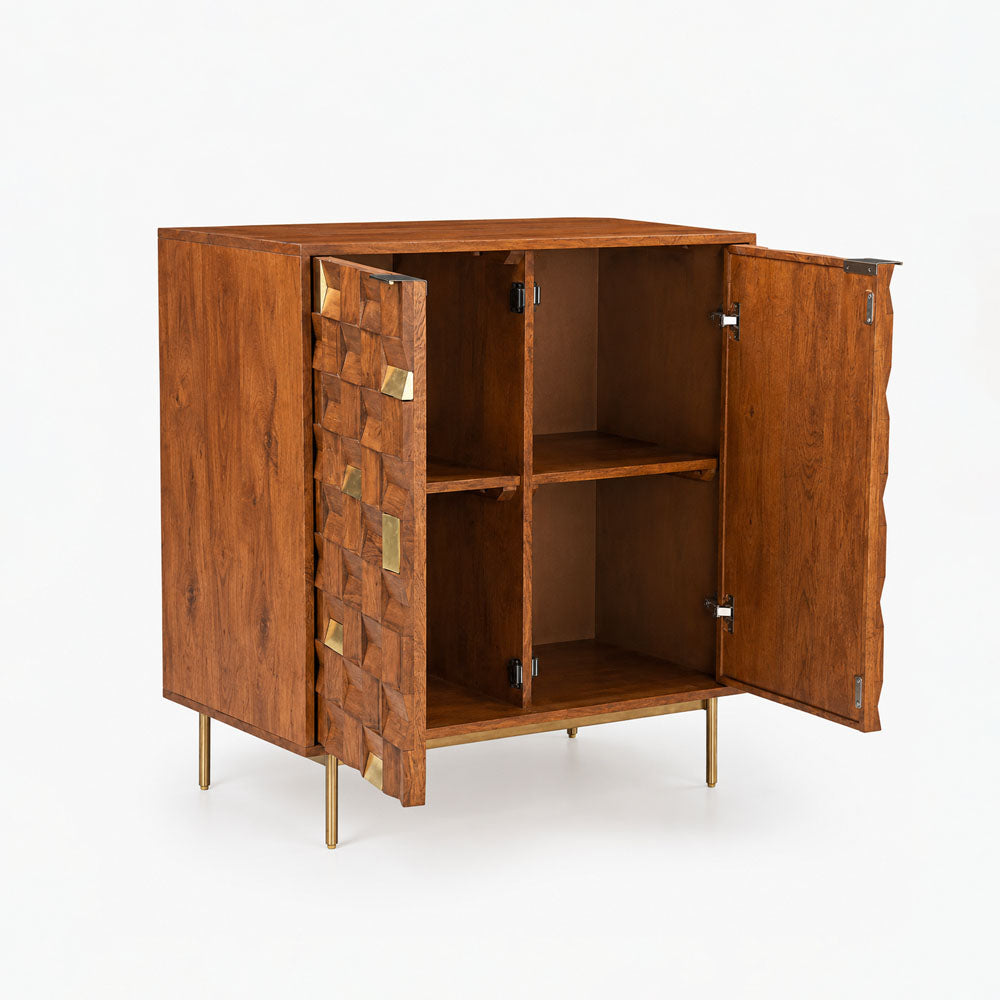 River Mango Wood Cabinet | Honey