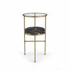 Thiago Marble Side Table | Black
