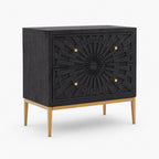 Alora Mango Wood Wooden Chest | Charcoal