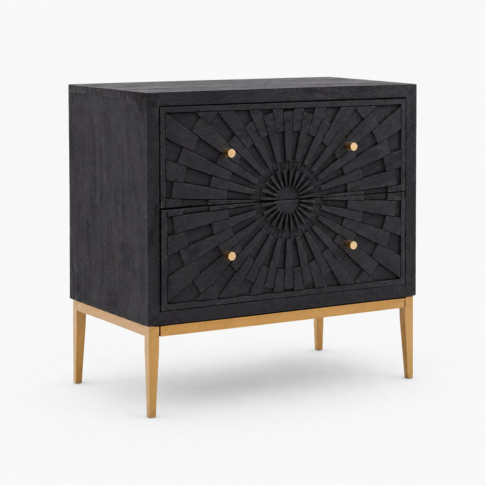 Alora Mango Wood Wooden Chest | Charcoal