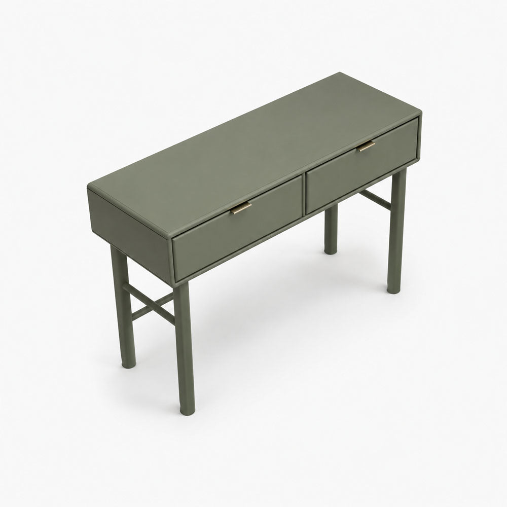 Aurelia Mango Wood Console Table | Green | Light Wood