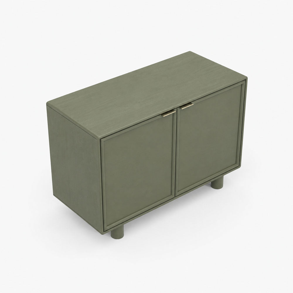 Aurelia Mango Wood Cabinet | Green | Light Wood