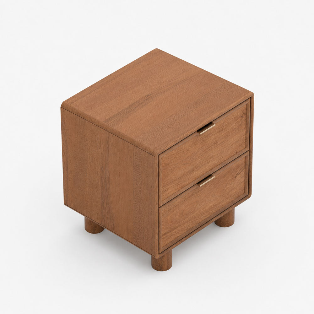 Aurelia Mango Wood Bedside Table | Honey