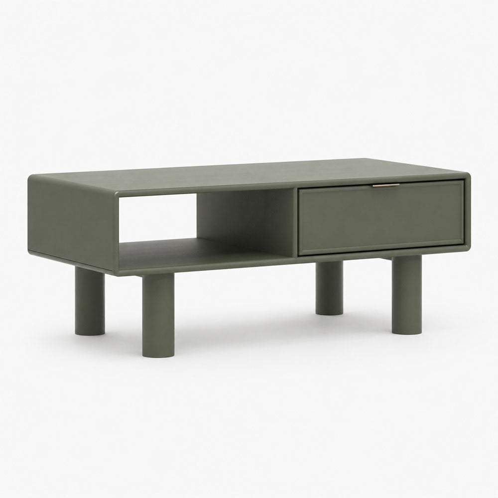 Aurelia Mango Wood Coffee Table | Green | Light Wood